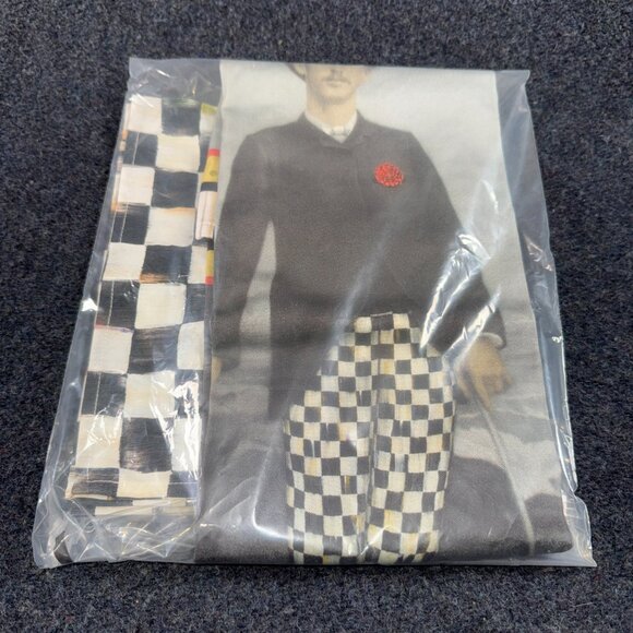 NWOT Mackenzie Childs Courtly Check Cotton Napkin & A Man With A View Dish Towel - Picture 13 of 15